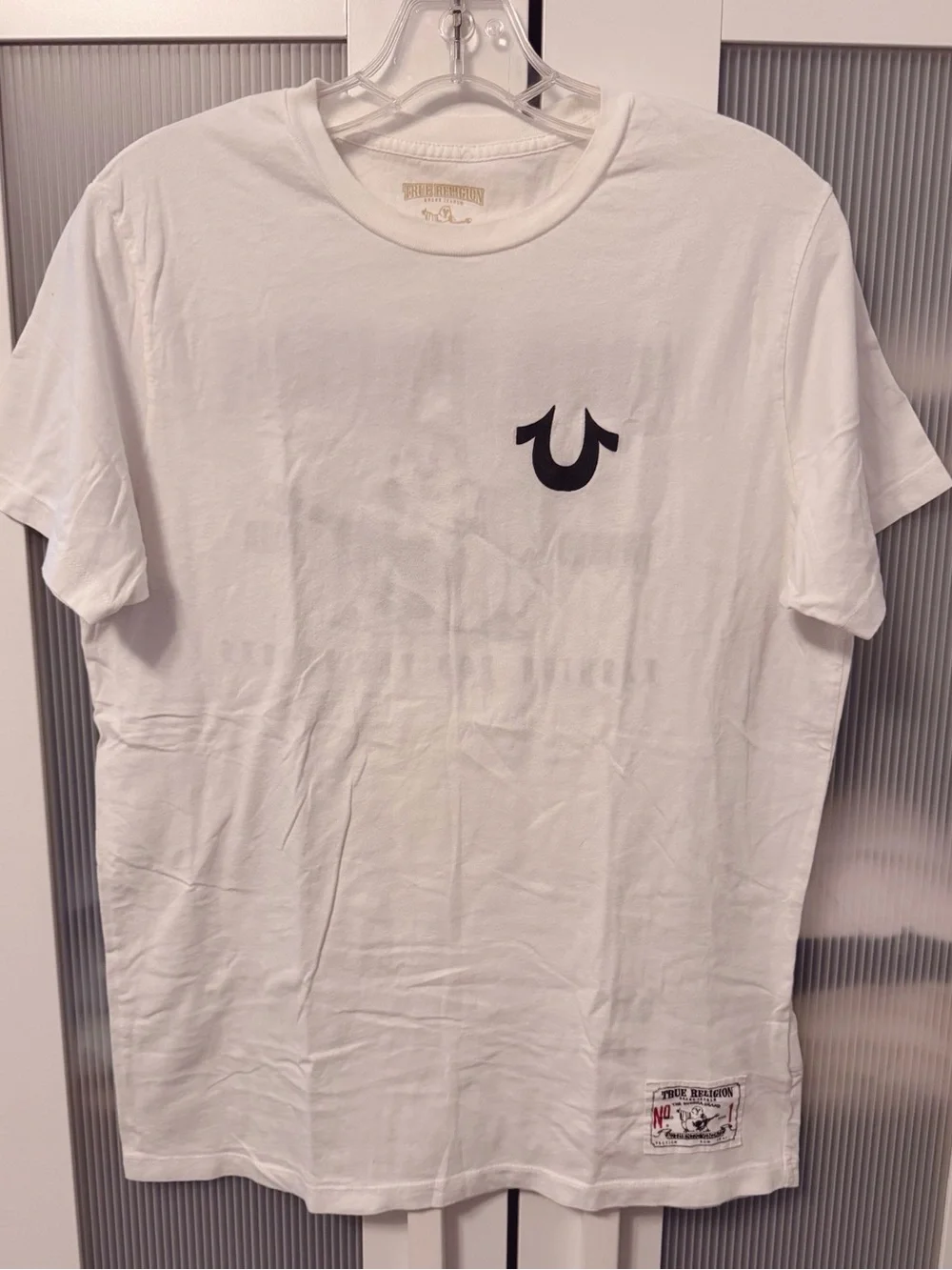 True Religion White Graphic Tee World Tour Unisex Tshirt Men Size M